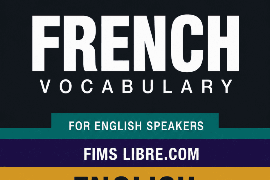 French Vocabulary for English Speakers book cover